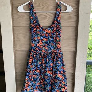 Forever 21 Open Back Floral Skater Dress